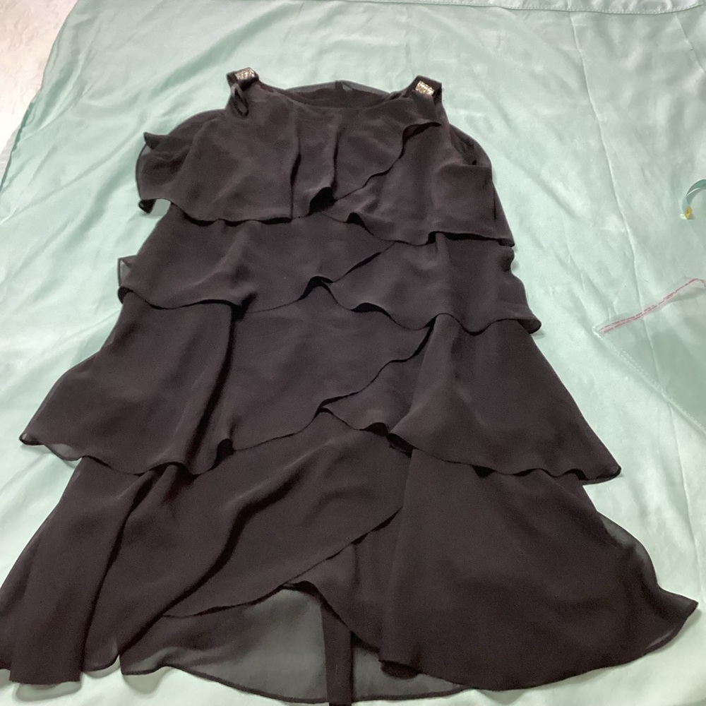 Tessa Signature Black Chiffon Ladies Dress